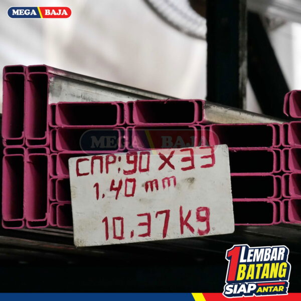 CNP Besi Cilegon Steel ECO 90 mm x 33 mm x 6000 mm | Grade Pink